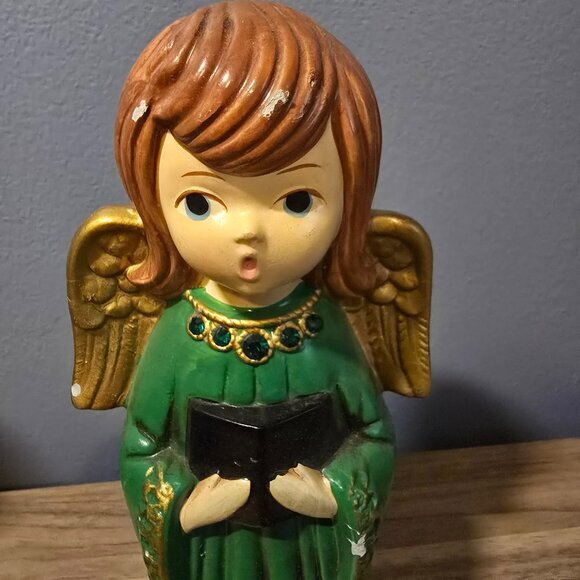 VINTAGE 1970's ceramic‎ angel figures CHOIR singing Made in Japan RARE Christmas - Picture 6 of 11
